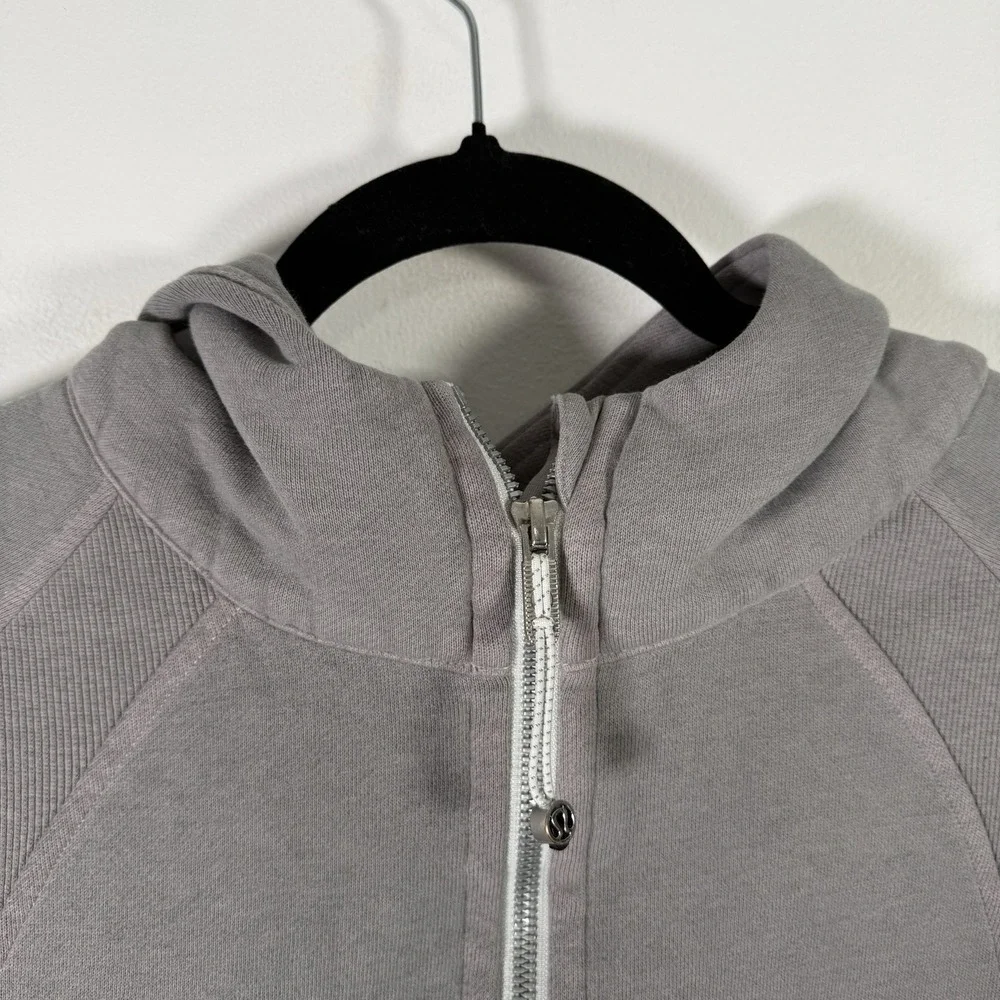 Lululemon Scuba Oversized Full Zip Hoodie Grey Yoga Gym Travel Womens M/L
